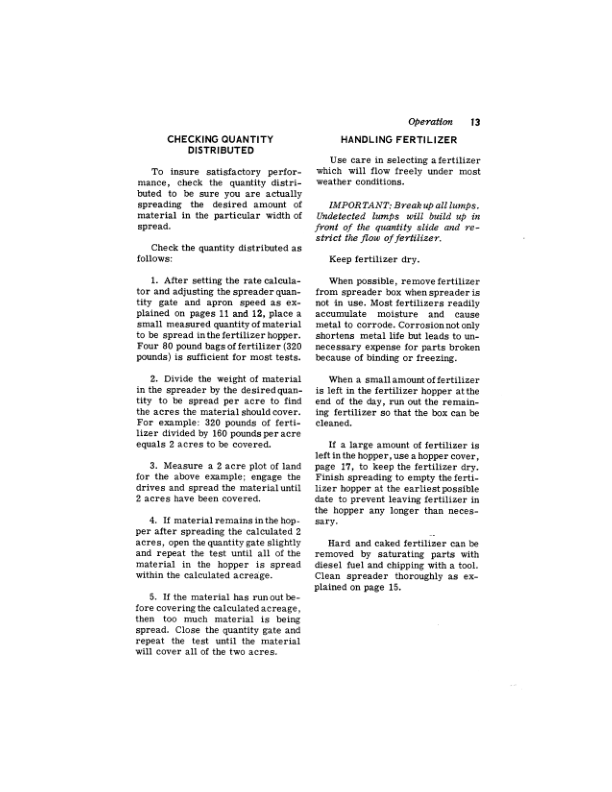 John Deere 300 Spin Spreader Operator’s Manual (OMM19115) Workshop Guide
