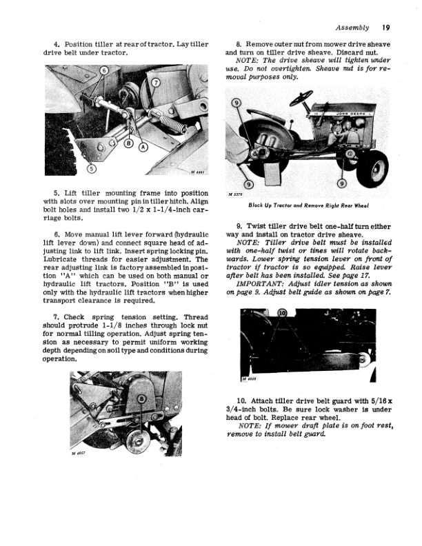John Deere 30 Integral Rotary Tiller Operator’s Manual (OMM41220) Workshop Guide