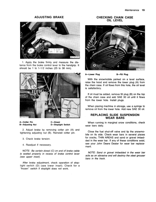 John Deere 340 & 440 Cyclone Snowmobiles North America (055001-080000) Operator’s Manual (OMM66119) Workshop Guide