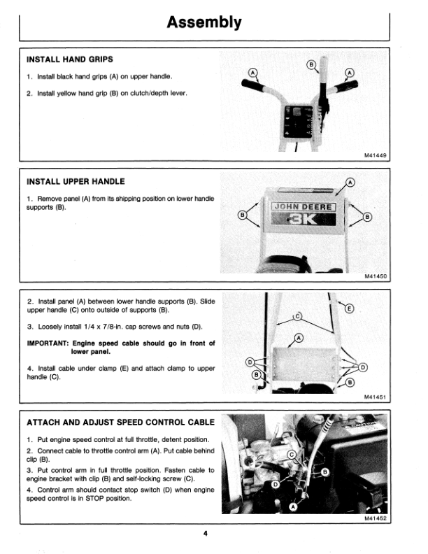 John Deere No. 3K Edger Operator’s Manual (OMM76354) Workshop Guide