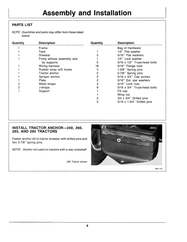 John Deere 15-Gallon Sprayer (-100300) Operator’s Manual (OMM77684) Workshop Guide