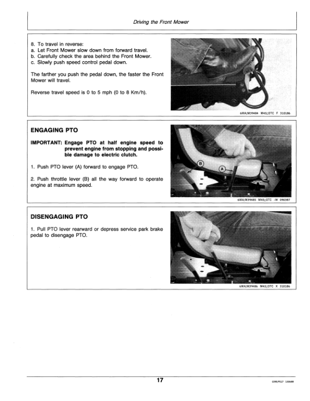 John Deere F915, F935 Front Mower (475001-) Operator’s Manual (OMM79596) Workshop Guide