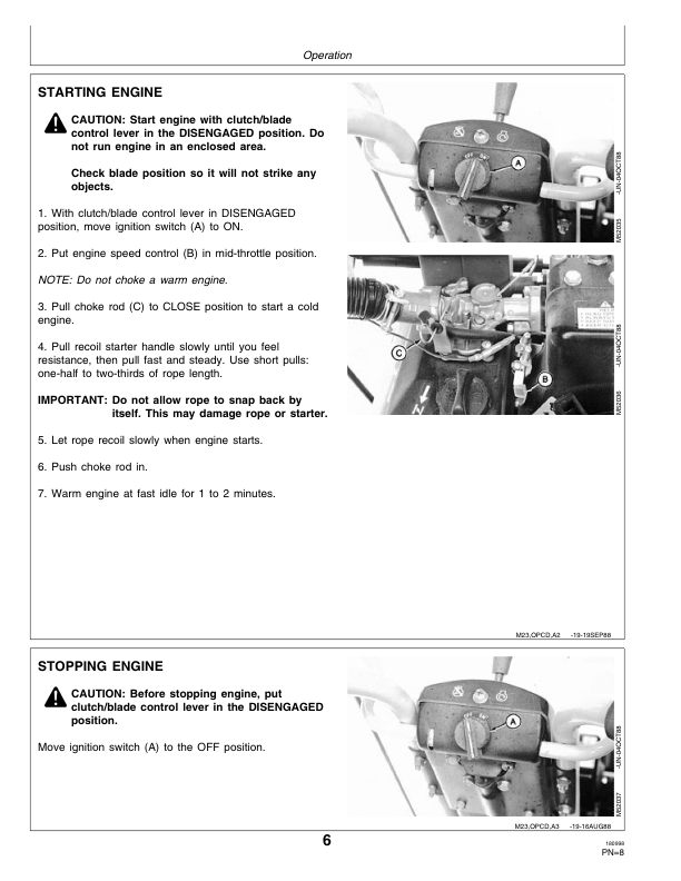 John Deere E35 Edger Operator’s Manual (OMM79615) Workshop Guide