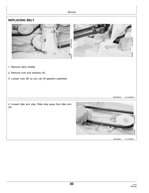 John Deere 50-, 60-, 72-Inch Front-Mount Mowers (010001-) Operator’s Manual (OMM79662) Workshop Guide