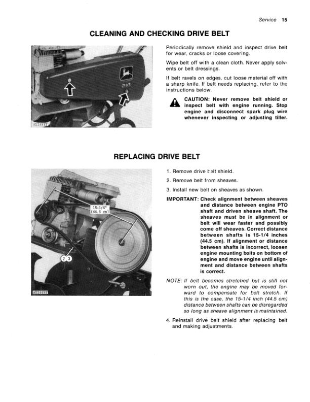 John Deere 216 Walk-Behind Rotary Tiller (080001-) Operator’s Manual (OMM81824) Workshop Guide