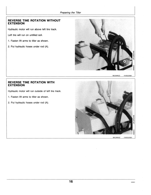 John Deere 30-Inch Hydraulic Tiller (525001-) Operator’s Manual (OMM89022) Workshop Guide