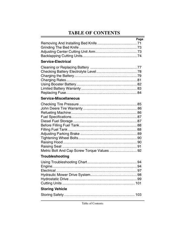 John Deere 2243 Diesel Professional Greensmower Operator’s Manual (OMMT1494) Workshop Guide