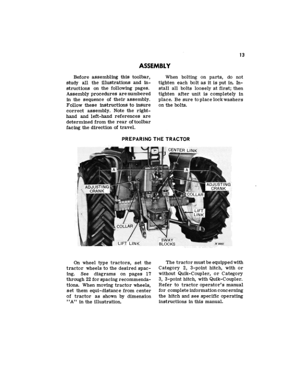 John Deere 640 Series Integral Toolbar, No. 6 Toolbar Carrier Operator’s Manual (OMN159125) Workshop Guide