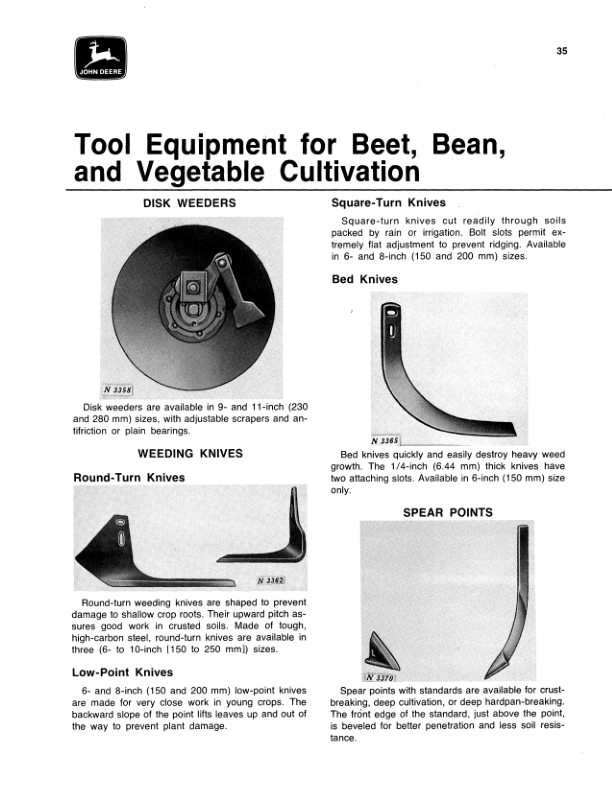 John Deere A20 Row-Crop Cultivator (-001086) Operator’s Manual (OMN159401) Workshop Guide