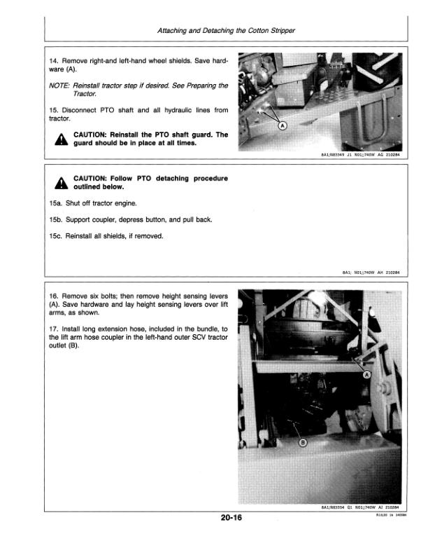 John Deere 740 Cotton Stripper Operator’s Manual (OMN200011) Workshop Guide