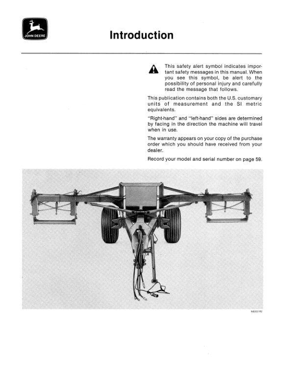 John Deere 530 Transport Hitch (000602-) Operator’s Manual (OMN200022) Workshop Guide