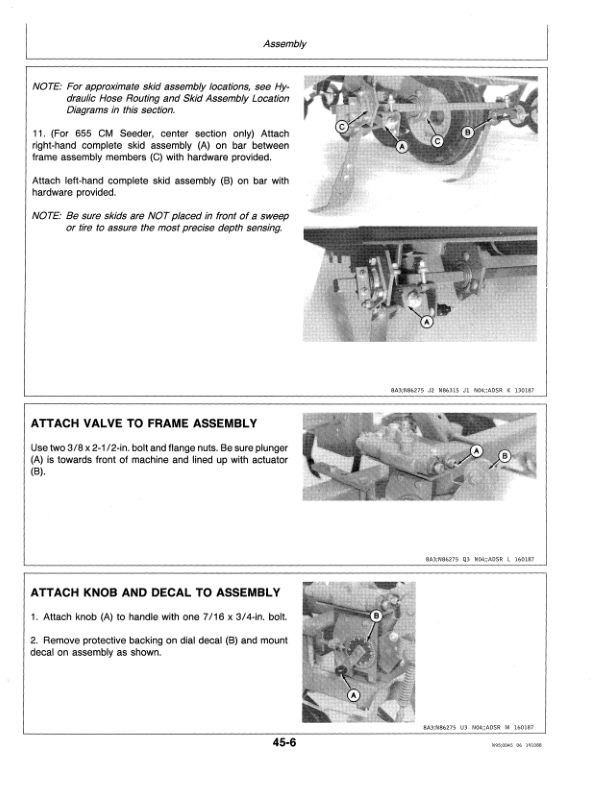 John Deere Automatic Depth Sensing Attachment Operator’s Manual (OMN200105) Workshop Guide