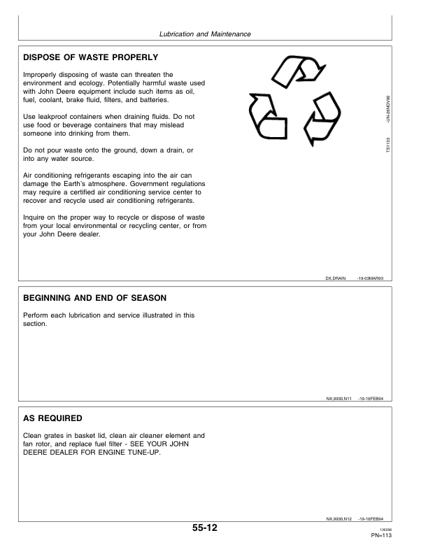 John Deere 9935 Cotton Picker Operator’s Manual (OMN200530) Workshop Guide