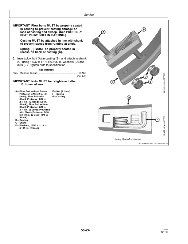 John Deere 2210 Level-Lift Field Cultivator North America (008000-039999) Operator’s Manual (OMN300803) Workshop Guide