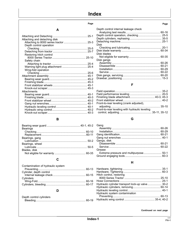 John Deere 650 Disk (014000-) Operator’s Manual (OMN300929) Workshop Guide