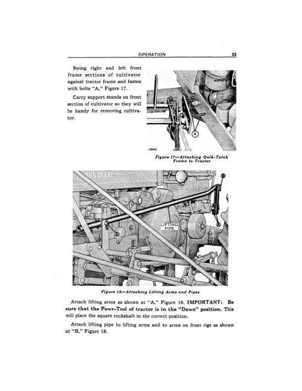 John Deere 420 Series Four-Row Cultivator Operator’s Manual (OMN33156) Workshop Guide