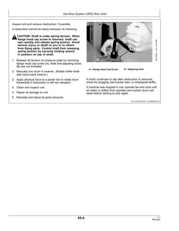 John Deere 7760 Cotton Picker (028001-) Operator’s Manual (OMN382995) Workshop Guide