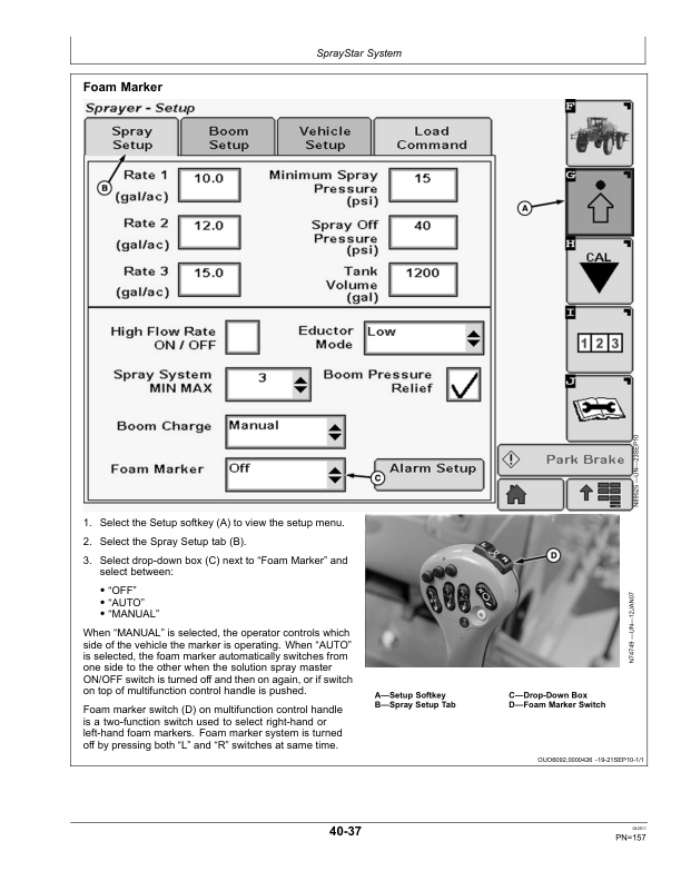 John Deere 4940 Self-Propelled Sprayer (000101-) Operator’s Manual (OMN401209) Workshop Guide
