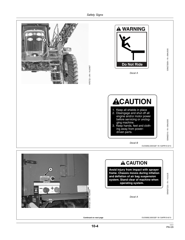John Deere 4730 & 4830 Self-Propelled Sprayer North America (013001-018000) Operator’s Manual (OMN401928) Workshop Guide