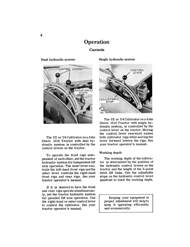 John Deere U2, U4 Row Crop Cultivators Operator’s Manual (OMN97546N) Workshop Guide