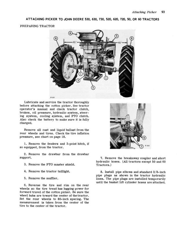 John Deere JD 12 One-Row Cotton Picker (000101-) Operator’s Manual (OMN97598N) Workshop Guide