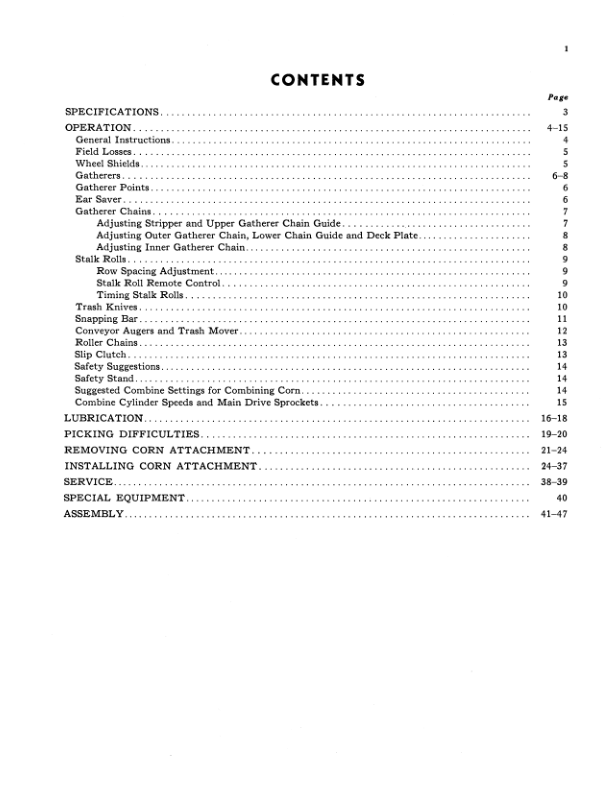 John Deere 205 Corn Attachment (001636-) Operator’s Manual (OMN97604N) Workshop Guide