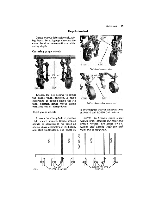 John Deere RG2, RG4, RG6, RG430, RG630 Row Crop Tractors Operator’s Manual (OMN97720) Workshop Guide