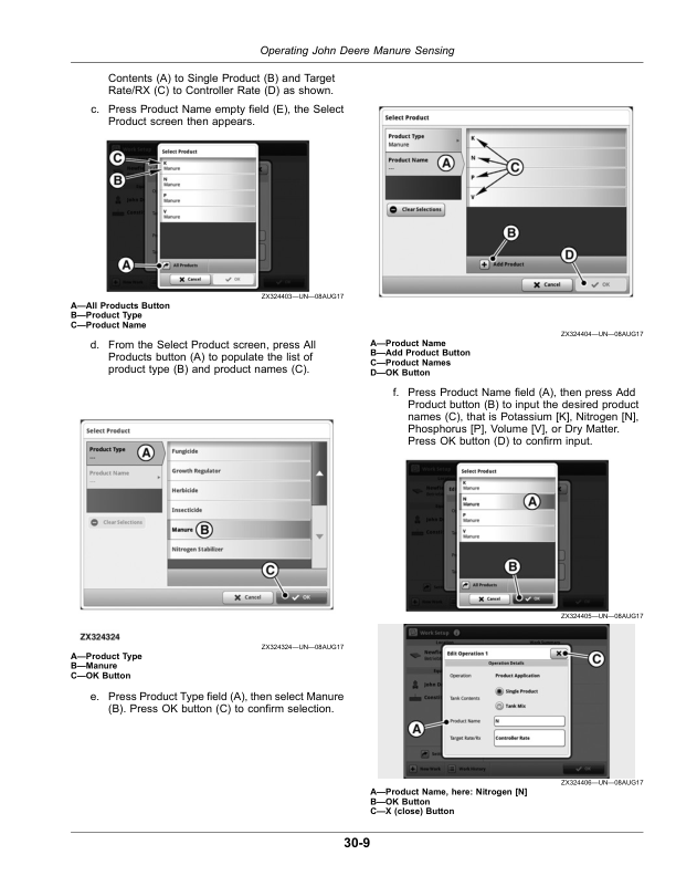 John Deere Manure Sensing Operator’s Manual (OMPFP19948) Workshop Guide