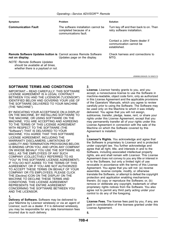 John Deere JDLink Modular Telematics Gateway 4G LTE, Satellite Module, Ethernet Switch (Worldwide) Operator’s Manual (OMPFP21441) Workshop Guide