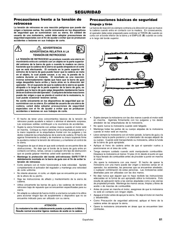 John Deere CS36, CS40 Chain Saws Operator’s Manual (OMPS04118) Workshop Guide
