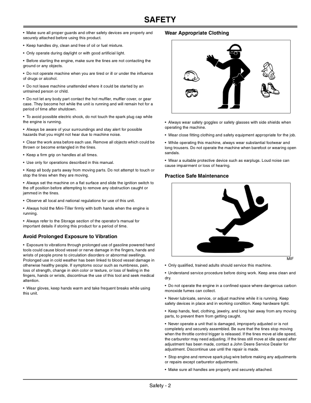 John Deere MTA6 Mini-Tiller Attachment Operator’s Manual (OMPS10450) Workshop Guide