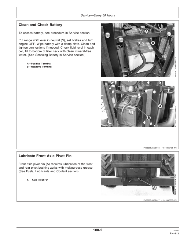 John Deere 5103, 5103S, 5103E, 5203 Tractors Operator’s Manual (OMPY0146) Workshop Guide