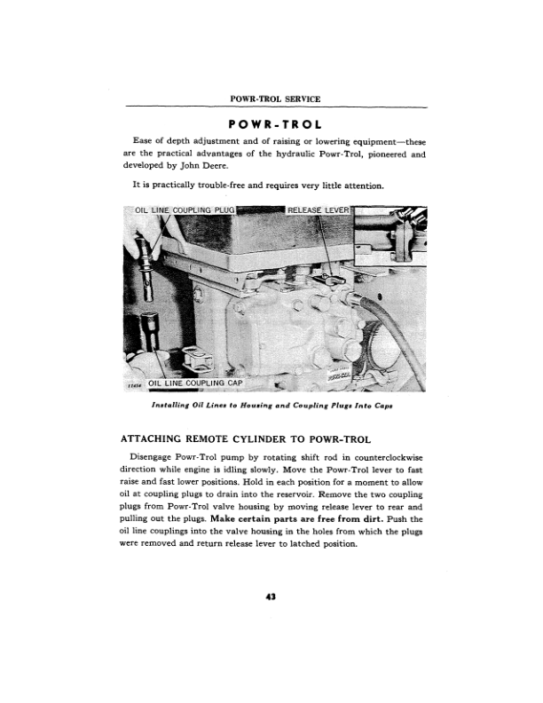 John Deere Models AR-AO Tractors (S.N. 272000 – ) (Styled) Operator’s Manual (OMR2004) Workshop Guide