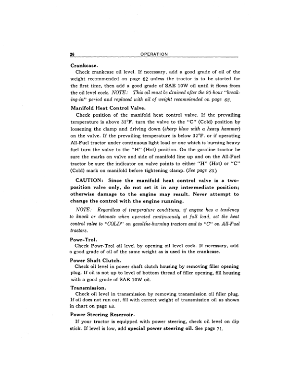 John Deere 70 Series Tractors Operator’s Manual (OMR2035) Workshop Guide