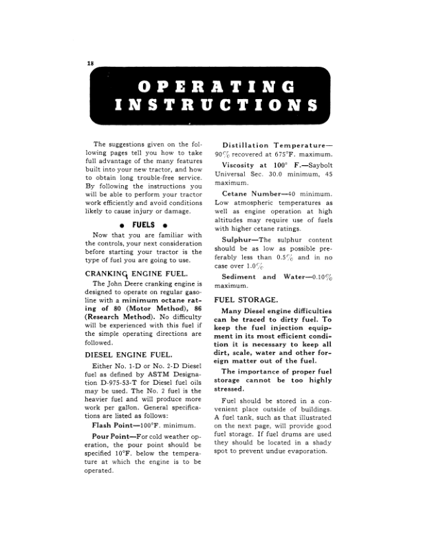 John Deere 730 GP Standard Diesel Tractor Operator’s Manual (OMR20699) Workshop Guide