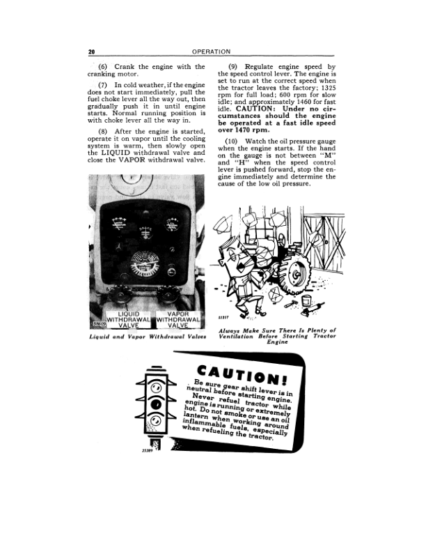 John Deere 520 Tractor, LP-Gas Operator’s Manual (OMR2075) Workshop Guide