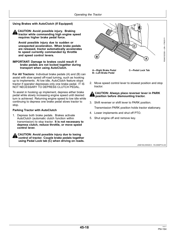 John Deere 8270R, 8295R, 8320R, 8345R & 8370R Tractors Operator’s Manual (OMR552543) Workshop Guide