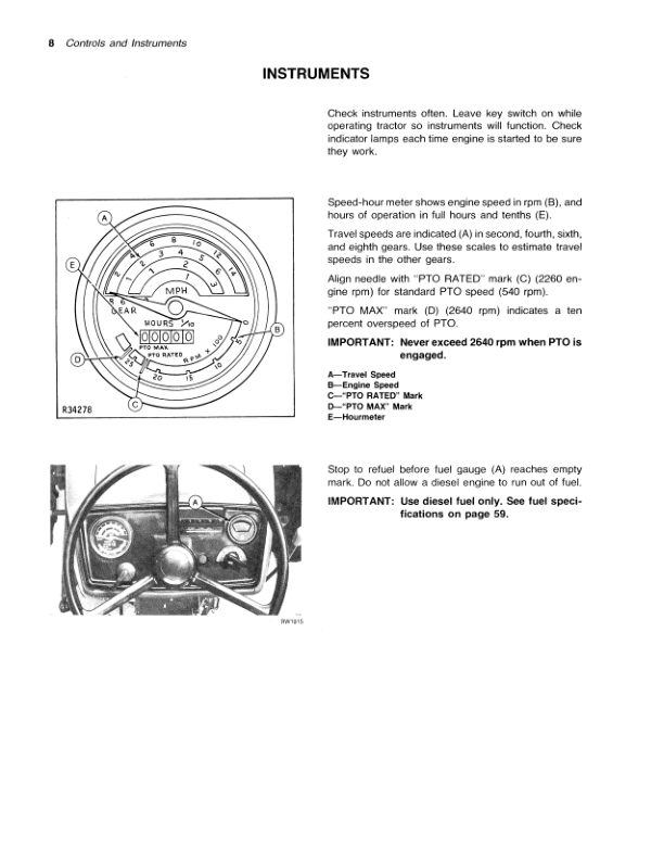 John Deere 1050 Utility Tractor Operator’s Manual (OMR70718) Workshop Guide