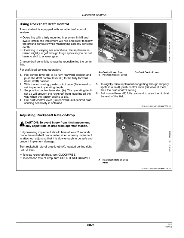 John Deere 5603 Tractor Operator’s Manual (OMRE267252) Workshop Guide