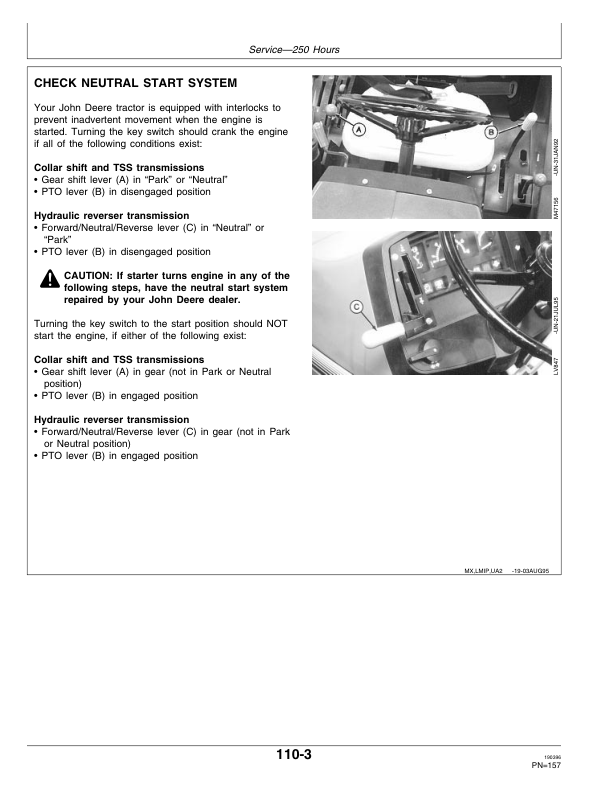 John Deere 5200, 5300, 5400, 5500 Tractors Operator’s Manual (OMRE41745) Workshop Guide