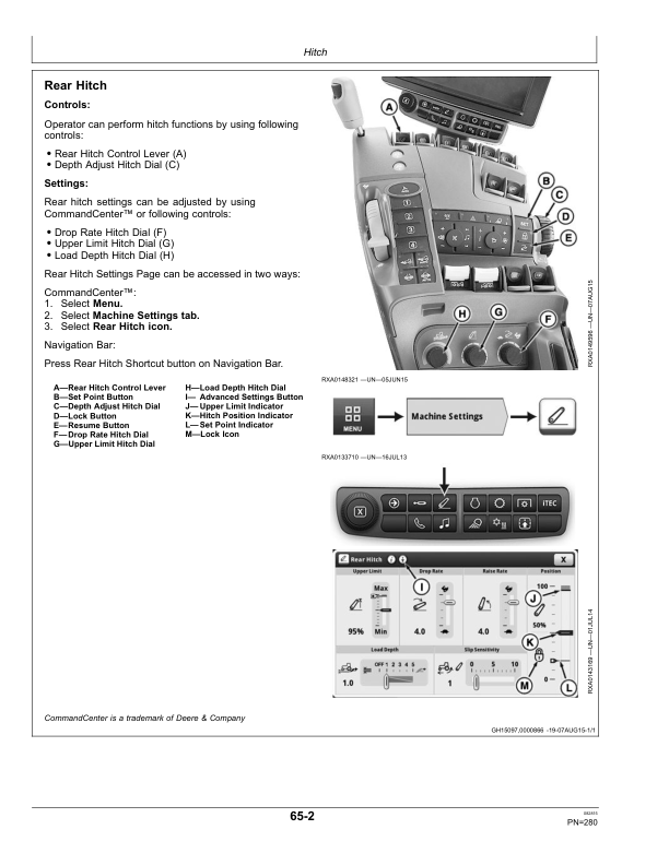John Deere 8320RT, 8345RT & 8370RT TractorsExport Edtion (912001-) Operator’s Manual (OMRE578604) Workshop Guide