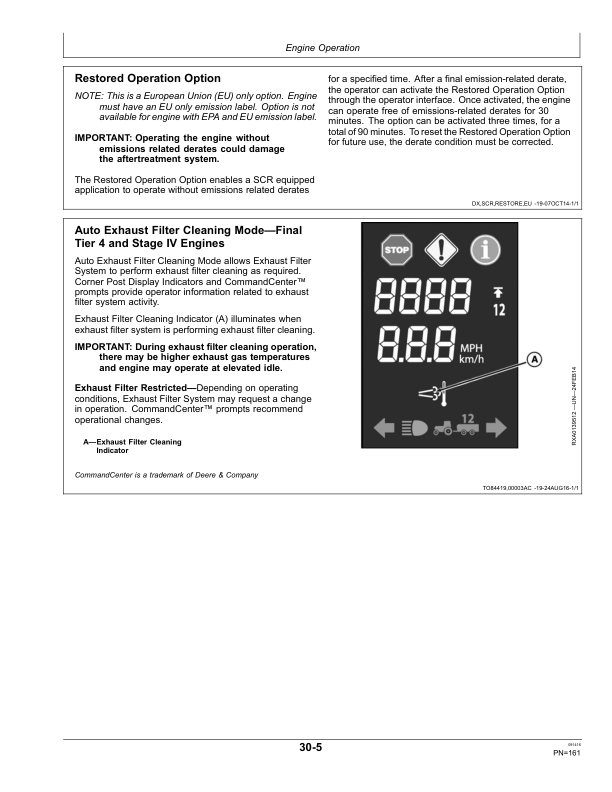 John Deere 9470RT, 9520RT & 9570RT (9RT) Scraper Tractors Operator’s Manual (OMRE584624) Workshop Guide