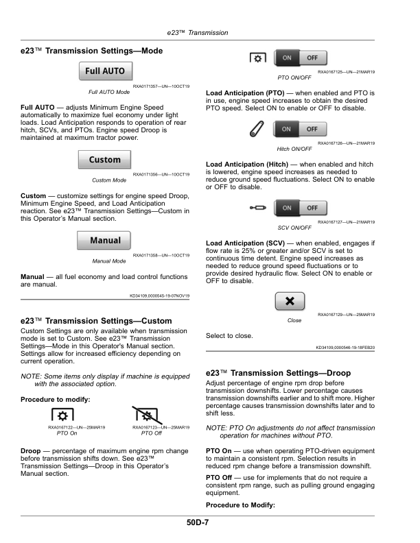 John Deere 8RT 310, 8RT 340, 8RT 370, 8RT 410 – 8RT Series Tractors (923001) Operator’s Manual (OMRE597209) Workshop Guide