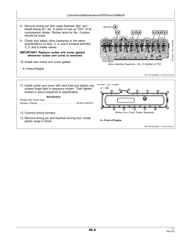 John Deere 9.0 L OEM Diesel Engines (PowerTech Plus) Operator’s Manual (OMRG36864) Workshop Guide