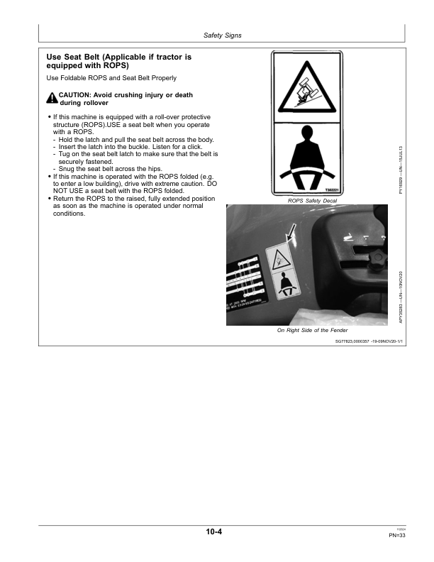 John Deere 3028EN, 3036EN Tractor, Operator’s Manual (India) Operator’s Manual (OMSJ31304) Workshop Guide
