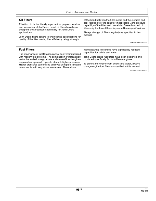 John Deere 5085M, 5100M, 5100MH, 5115M & 5115ML Tractors (IT4 Engines) (Mfg in USA) Operator’s Manual (OMSU30056) Workshop Guide