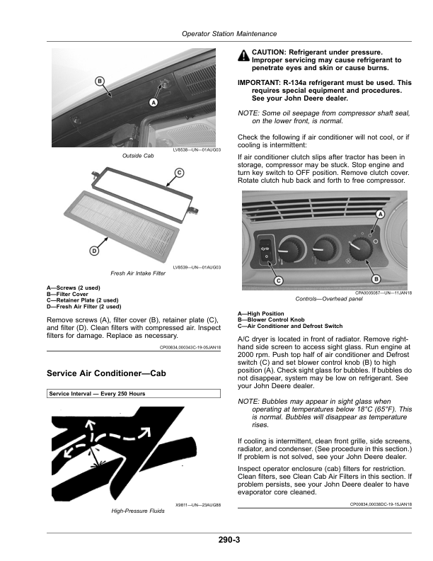John Deere 6403 & 6603 Tractors Operator’s Manual (OMSU57092) Workshop Guide
