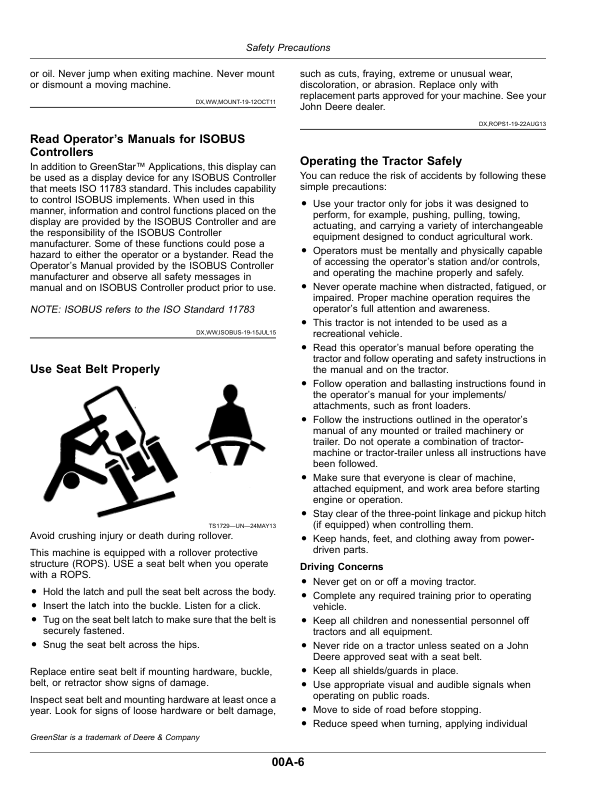 John Deere 5075M, 5090M, 5100M, 5100MH, 5115M (FT4) Tractors (February 2020-) Operator’s Manual (OMSU62393) Workshop Guide