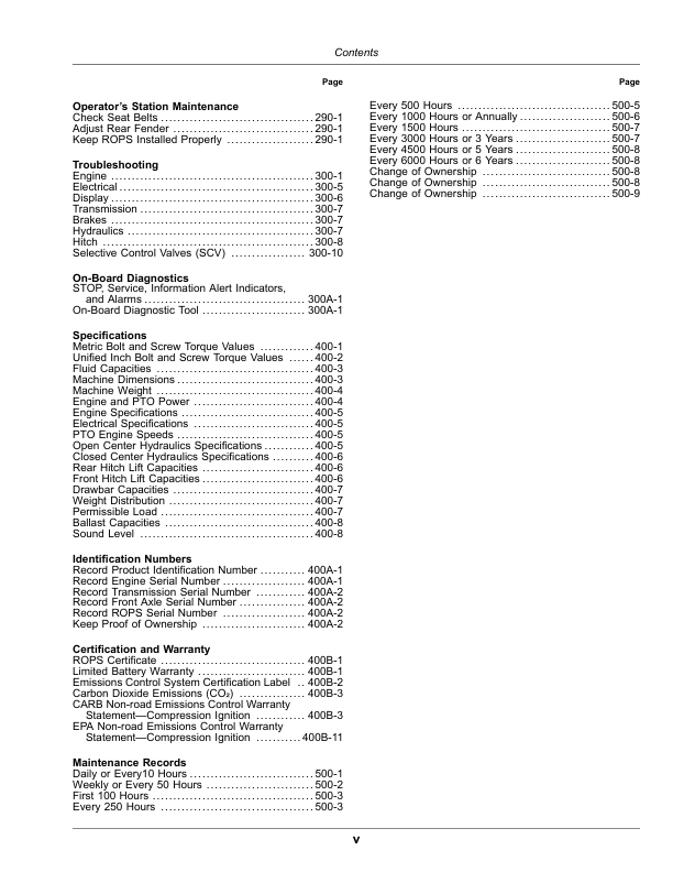 John Deere 5100ML, 5115ML, 5125ML (FT4) Tractors (May 2022-) (North American) Operator’s Manual (OMSU64465) Workshop Guide