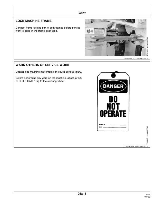 John Deere 540G, 548G Skidders Operator’s Manuals (OMT160644) Workshop Guide